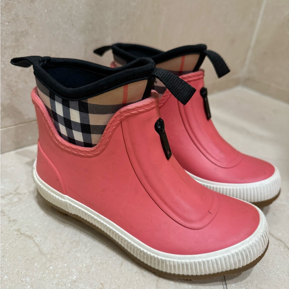 BURBERRY Kids Vintage Check Rain Boots